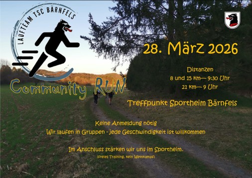 Flyer zum Community Run am 28. März 2026